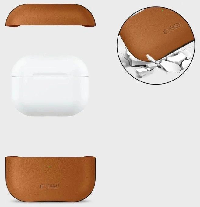 Tech-Protect NaturalFit dėklas, skirtas AirPods Pro 3 - Ruda