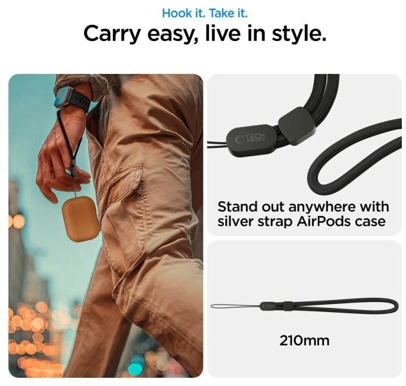 Tech-Protect NaturalFit dėklas, skirtas AirPods Pro 3 - Ruda