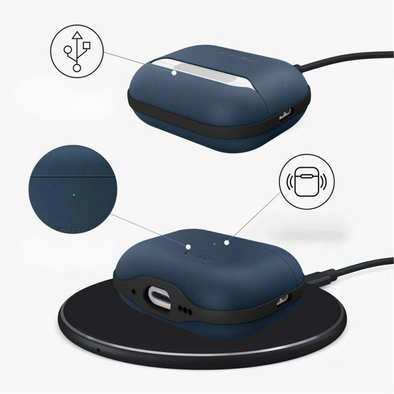 Tech-Protect NaturalFit dėklas skirtas AirPods Pro 3 - Tamsiai mėlynas
