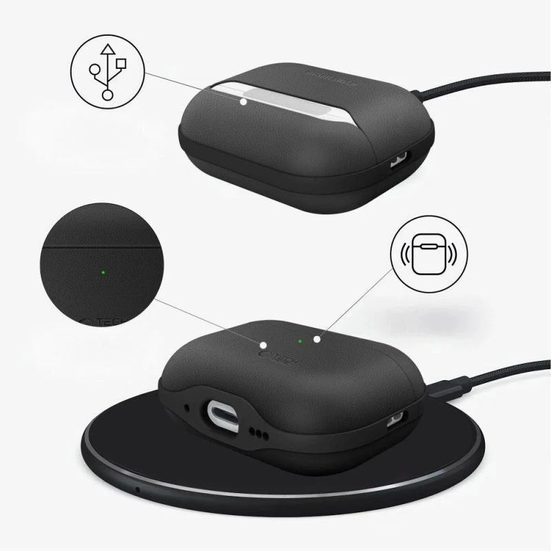 Tech-Protect NaturalFit dėklas skirtas AirPods Pro 3 - Juodas