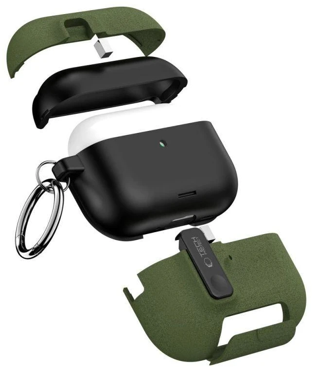Tech-Protect plonas dėklas su kabliuku AirPods Pro 3 - žalias