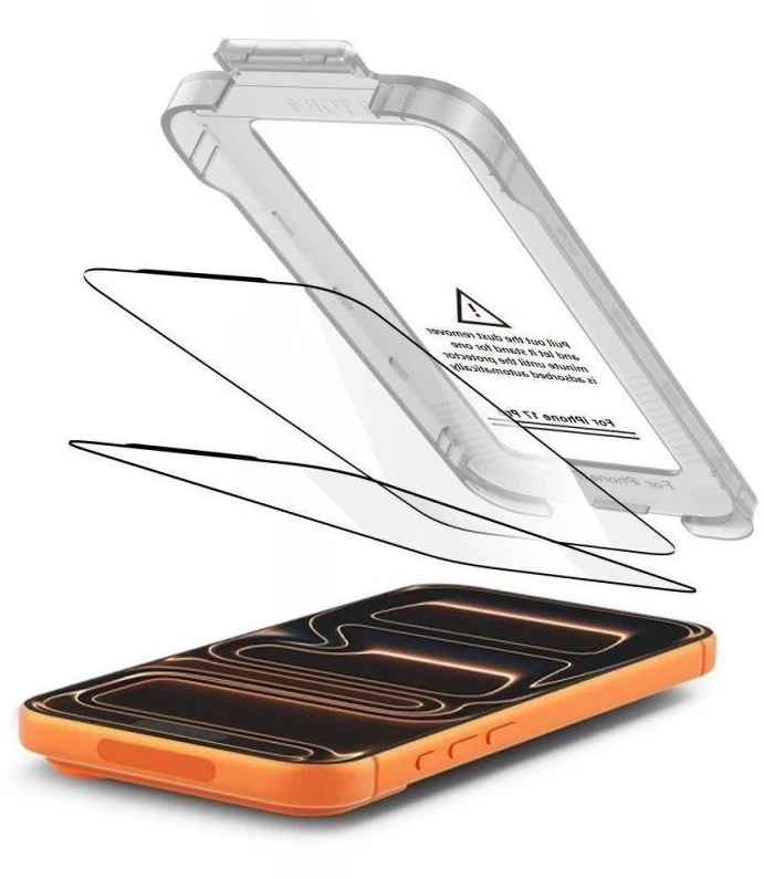 „Tech-Protect Quick Set+“ 2 grūdinto stiklo pakuotė, skirta „iPhone 17 Pro“ - juodas