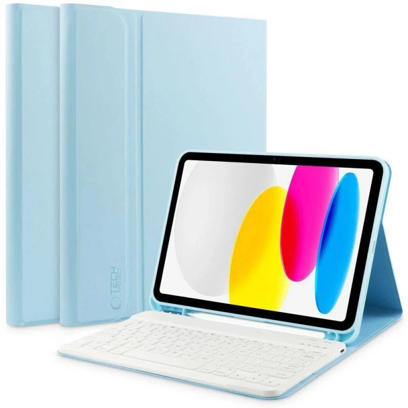 Tech-Protect SC Pen + klaviatūra su klaviatūra Apple iPad 10.9” 10 / 2022 / 11” 11 / 2025 – dėklas planšetiniam kompiuteriui mėlynos spalvos