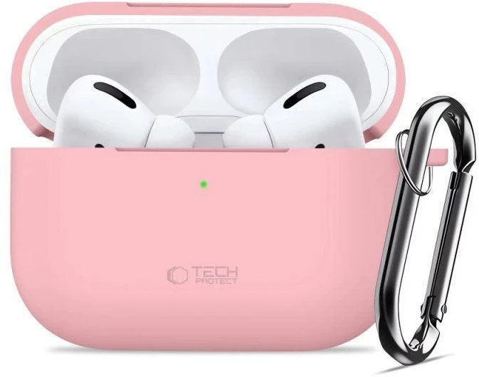 Tech-Protect Silikoninis dėklas su kabliuku AirPods Pro - Rožinis