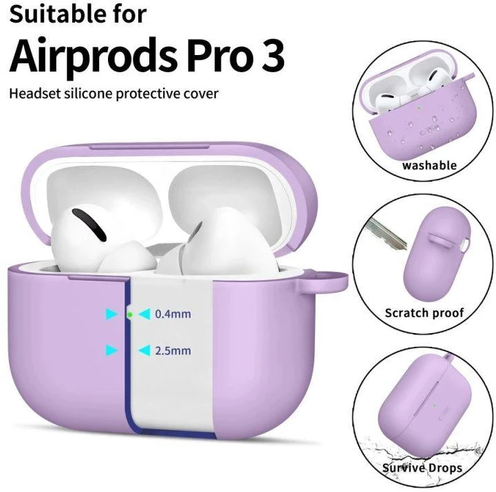 Tech-Protect Silikoninis dėklas su kabliuku AirPods Pro - Violetinis