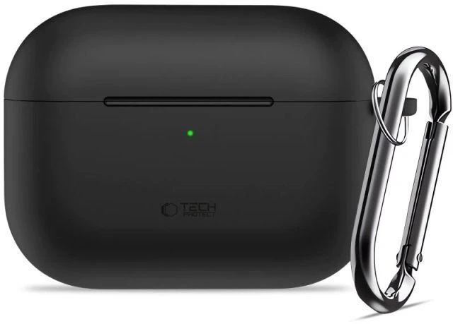 Tech-Protect Silikoninis dėklas su kabliuku AirPods Pro 3 - Juodas