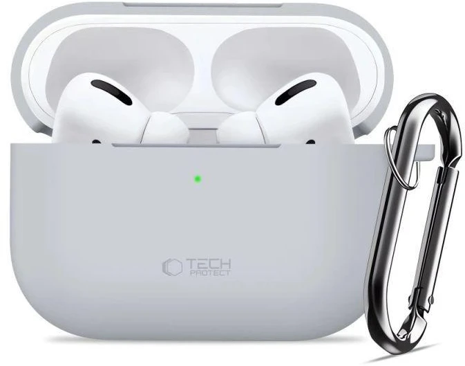 Tech-Protect Silikoninis dėklas su kabliuku skirtas AirPods Pro - Pilkas