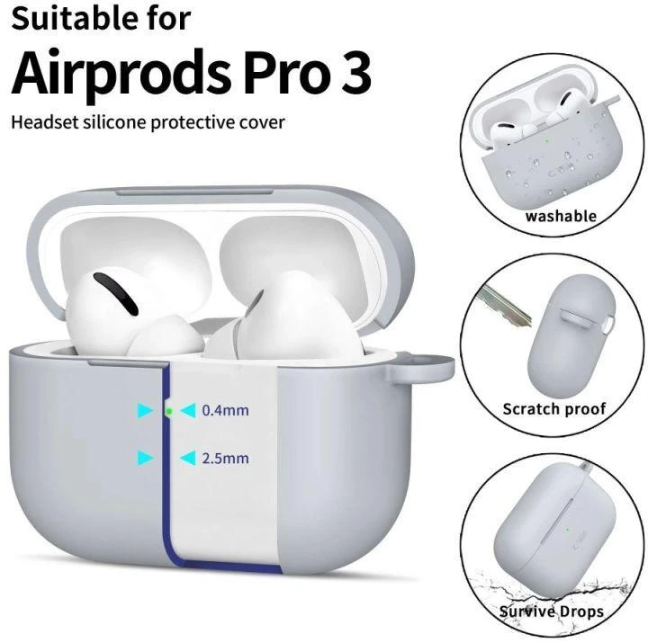 Tech-Protect Silikoninis dėklas su kabliuku skirtas AirPods Pro - Pilkas