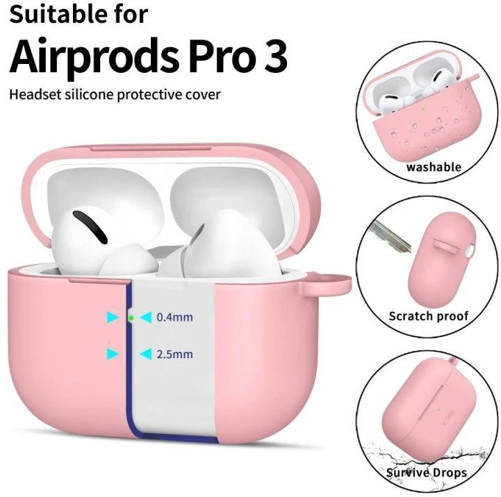 Tech-Protect Silikoninis dėklas su kabliuku AirPods Pro - Rožinis