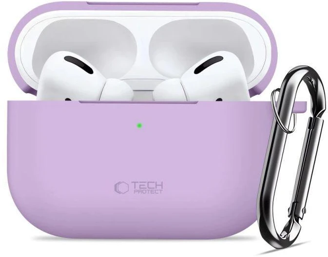 Tech-Protect Silikoninis dėklas su kabliuku AirPods Pro - Violetinis