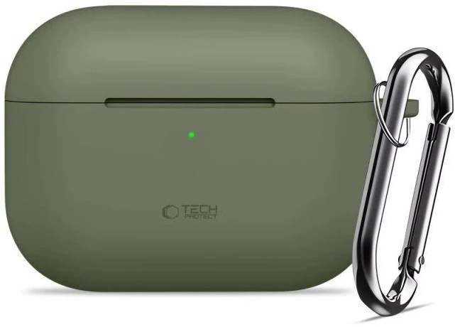 Tech-Protect Silikoninis dėklas su kabliuku, skirtas AirPods Pro - Olivinis