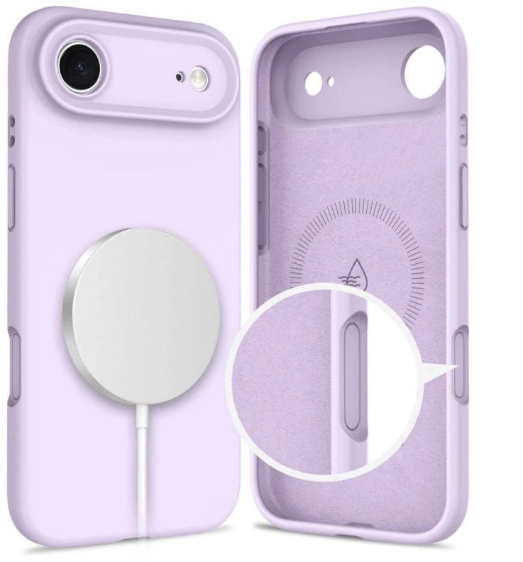 „Tech-Protect“ silikoninis „MagSafe“ dėklas, skirtas „iPhone 17 Air“ – Violetinė