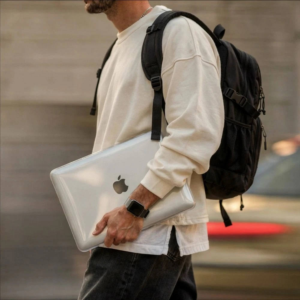 „Tech-Protect Softshell“ „Macbook Neo 13“ (2026 m.) – krištolo skaidrumo
