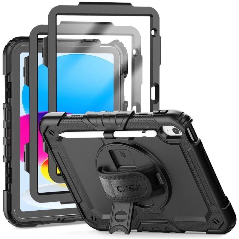 Tech-Protect Solid360 Apple iPad 10.9” 10 / 2022 / 11” 11 / 2025 – dėklas planšetiniam kompiuteriui juodos spalvos