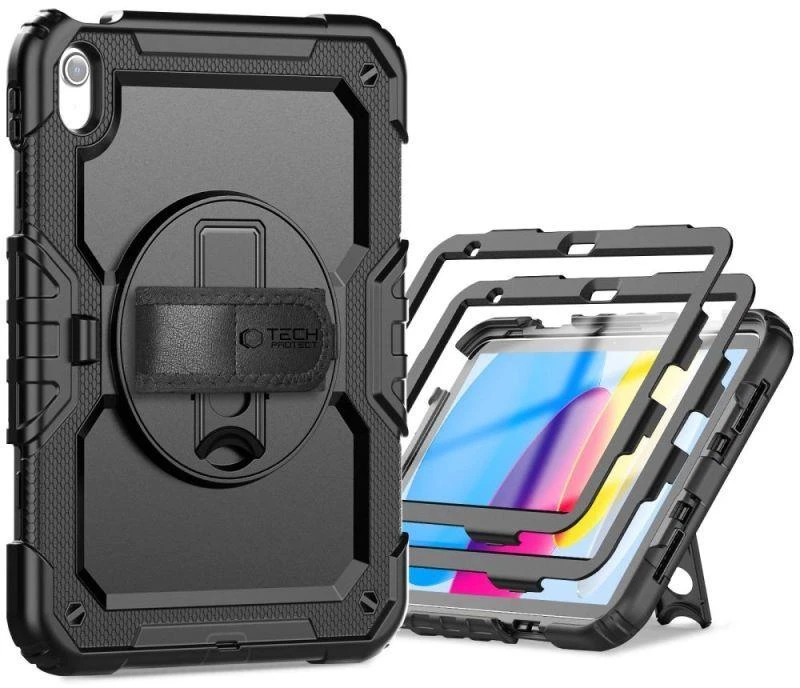 Tech-Protect Solid360 Apple iPad 10.9” 10 / 2022 / 11” 11 / 2025 – dėklas planšetiniam kompiuteriui juodos spalvos