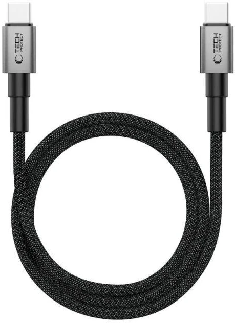 „Tech-Protect Ultraboost DNA MagTwist USB-C PD“ kabelis 100W / 5A 200 cm – pilkos spalvos