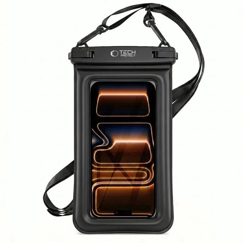 Tech-Protect UWC7 vandeniui atsparus dėklas 6.9" – juodas