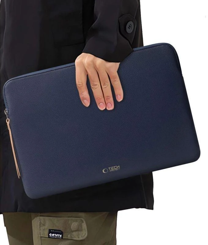 Tech-Protect Fleece Nešiojamas kompiuteris Bag 15-16 - Navy Mėlyna