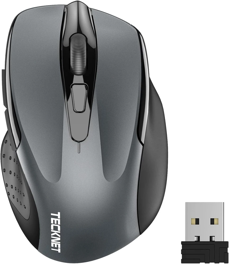 TECKNET belaidė optinė pelė su USB imtuvu, 6 mygtukais, 2600 DPI, M003
