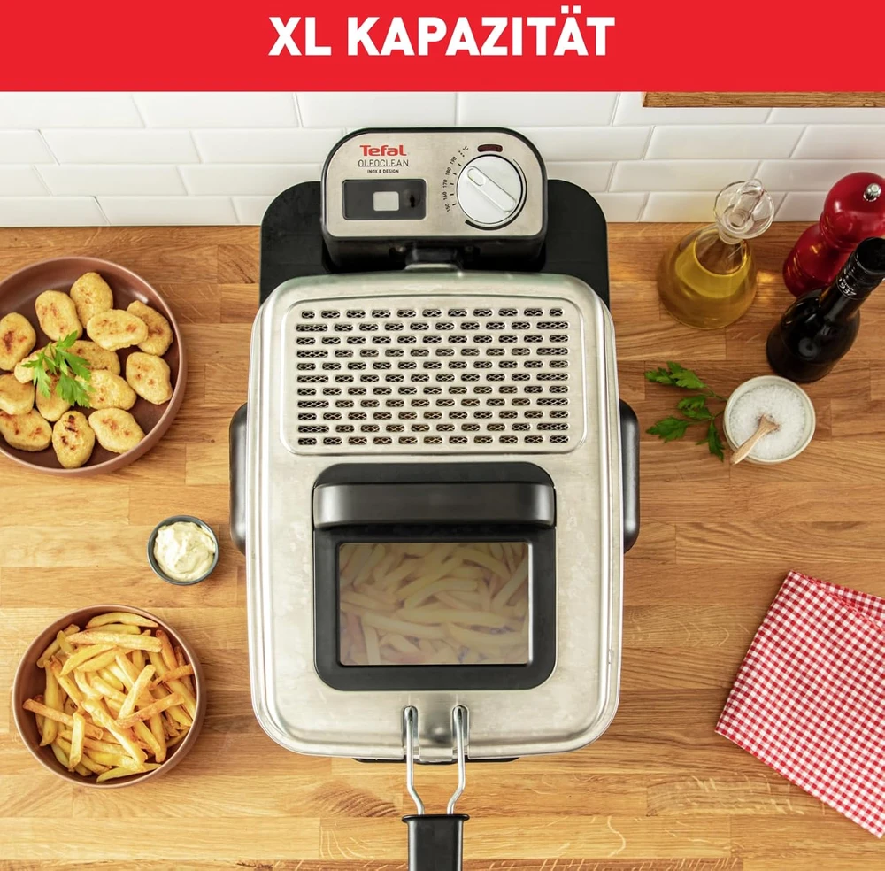 Gruzdintuvė Keptuvė Tefal Oleoclean Pro FR8040 (3,5 l, 1,2kg, 2300 W, plieno spalvos)