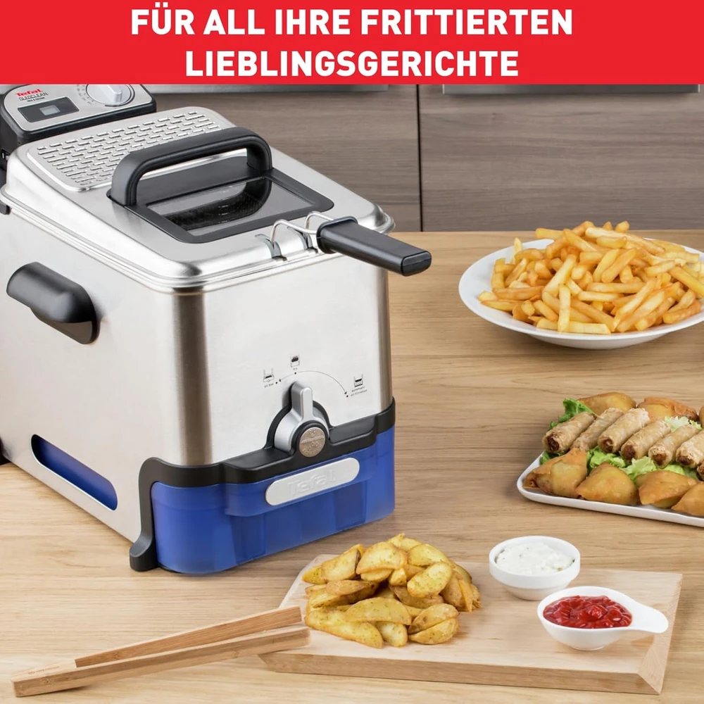Gruzdintuvė Keptuvė Tefal Oleoclean Pro FR8040 (3,5 l, 1,2kg, 2300 W, plieno spalvos)