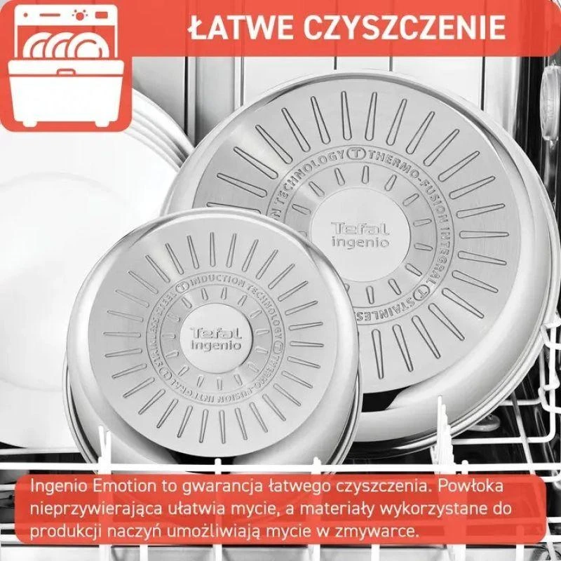 Nerūdijančio plieno puodų ir keptuvių rinkinys Tefal Ingenio Emotion L897S574, 5 dalių, 16/20/22/28 cm