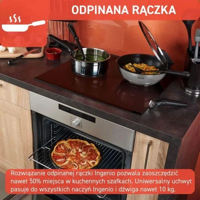 Nerūdijančio plieno puodų ir keptuvių rinkinys Tefal Ingenio Emotion L897S574, 5 dalių, 16/20/22/28 cm