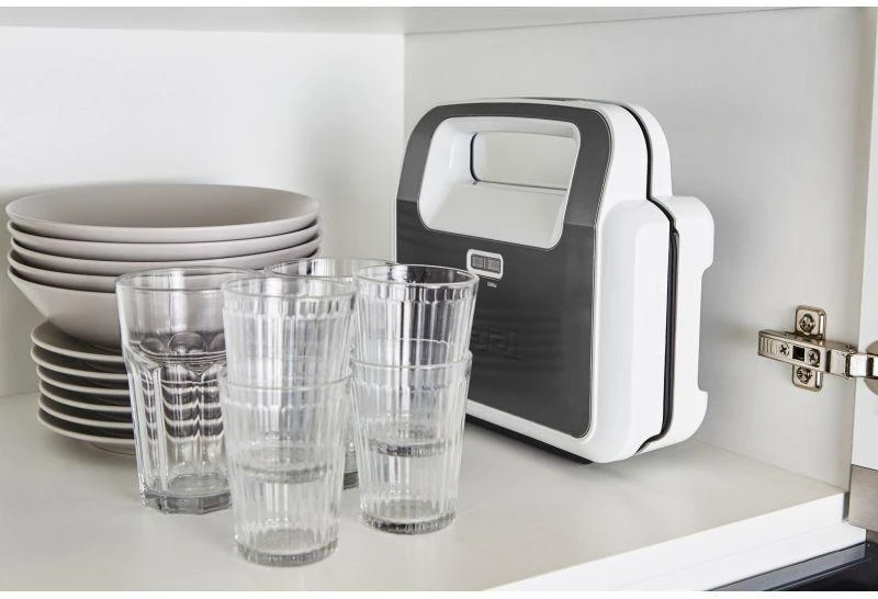 Sumuštinių keptuvas TEFAL | Vaflių gaminimo užkandis XL | SW701110 | 850 W | Kepinių skaičius 2 | Belgija | Baltas/Pilkas