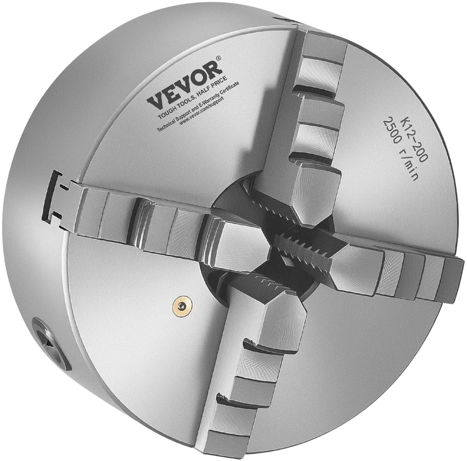 VEVOR 200 mm keturių žandikaulių savicentrinis tekinimo griebtuvas
