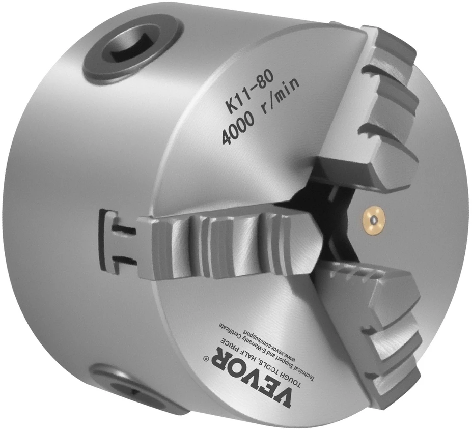 VEVOR 80 mm 3-žandikaulinis savaime centro sekraftas