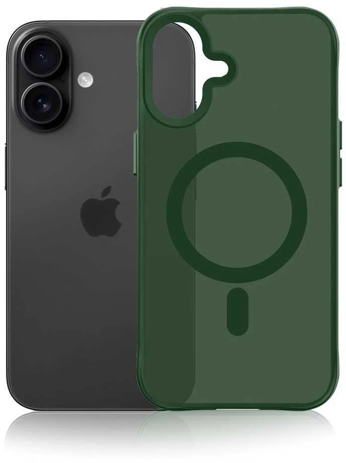 3Mk apsaugos 3mk dūminis „MagCase“ dėklas, skirtas iPhone 16 - Žalias-Translucent