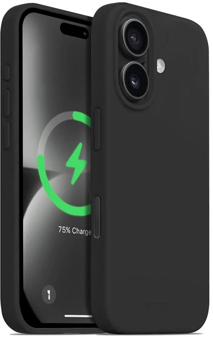 Dėklas Crong Color Cover Magnetic do iPhone 16 juoda