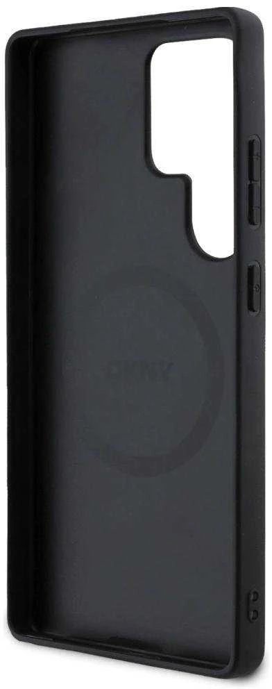 Dėklas DKNY odinis languotas MagSafe Samsung Galaxy S25 Ultra taupe
