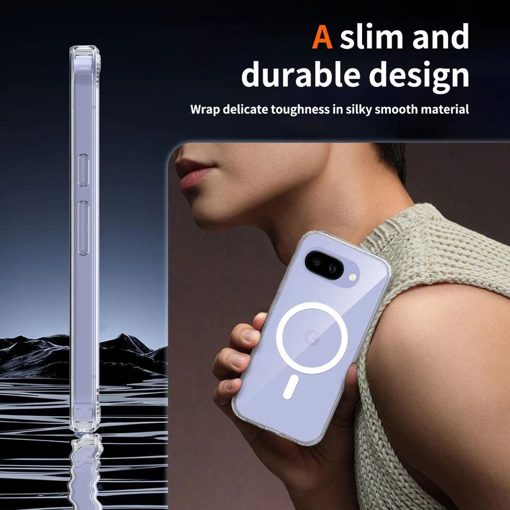 Telefono dėklas Google Pixel 10A Tech-Protect FlexAir Hybrid MagSafe, skaidrus