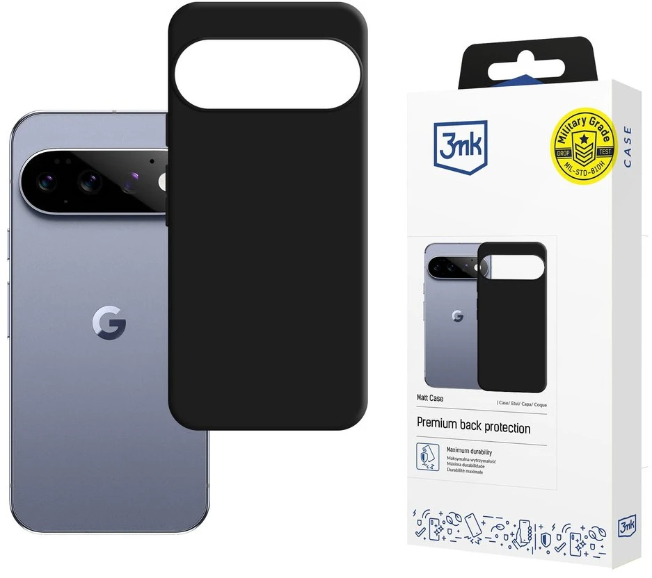 3Mk apsauginis matinis dėklas „Google Pixel 11“ / „Pixel 11 Pro“ - Juodas