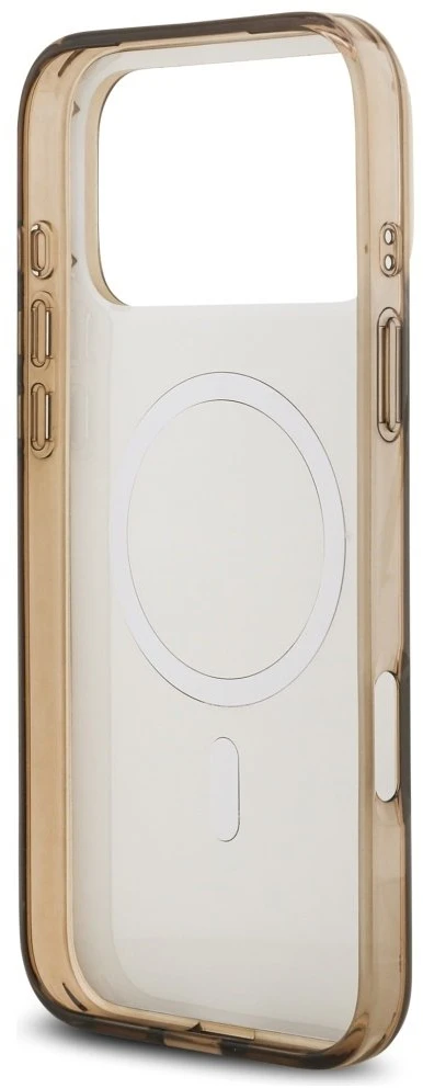 „Guess IML 4G“ „MagSafe“ dėklas su fonu, skirtas „iPhone 17 Pro“ – rudas