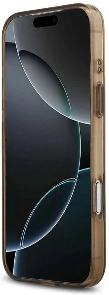 „Guess IML 4G“ „MagSafe“ dėklas su fonu, skirtas „iPhone 17 Pro“ – rudas