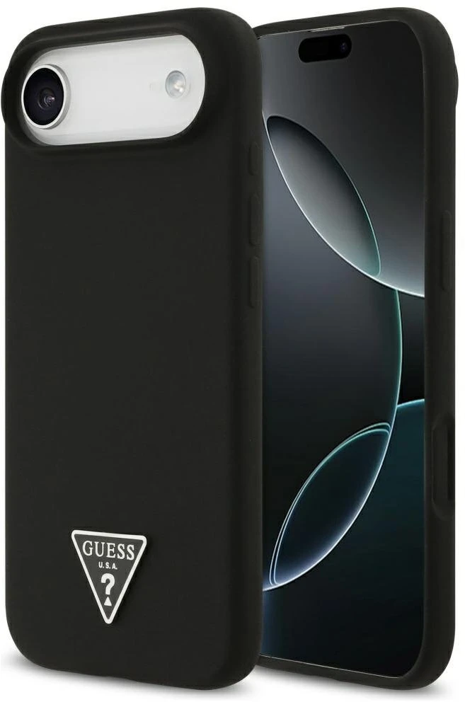 Guess Silicone Triangle Logo MagSafe - dėklas skirtas Apple iPhone Air juodas