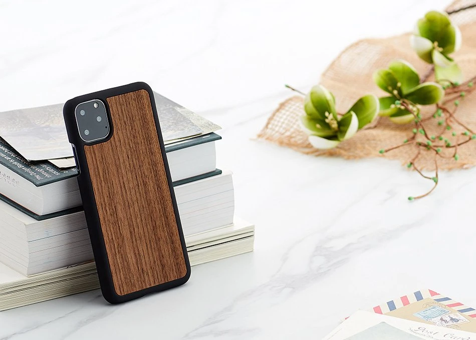 MAN Telefono dėklas iPhone 11 Pro Max, juodo riešutmedžio