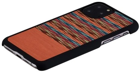 MAN Telefono dėklas iPhone 11 Pro, rudas su juodu languotu raštu