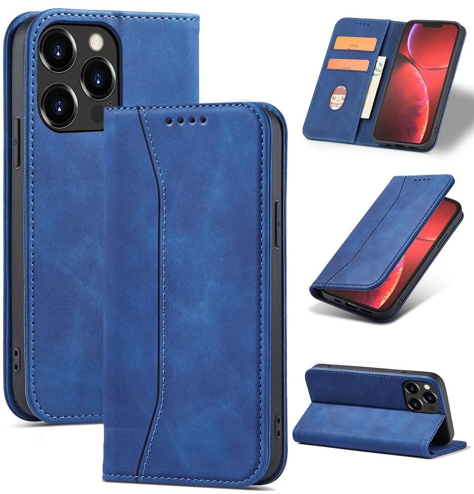 Hurtel Magnet Fancy dėklas, skirtas iPhone 13 Pro, mėlynas
