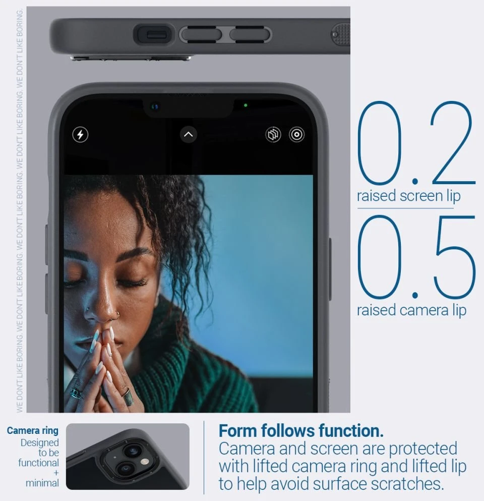 Telefono dėklas iPhone 14 Plus Caseology Skyfall, matinis juodas