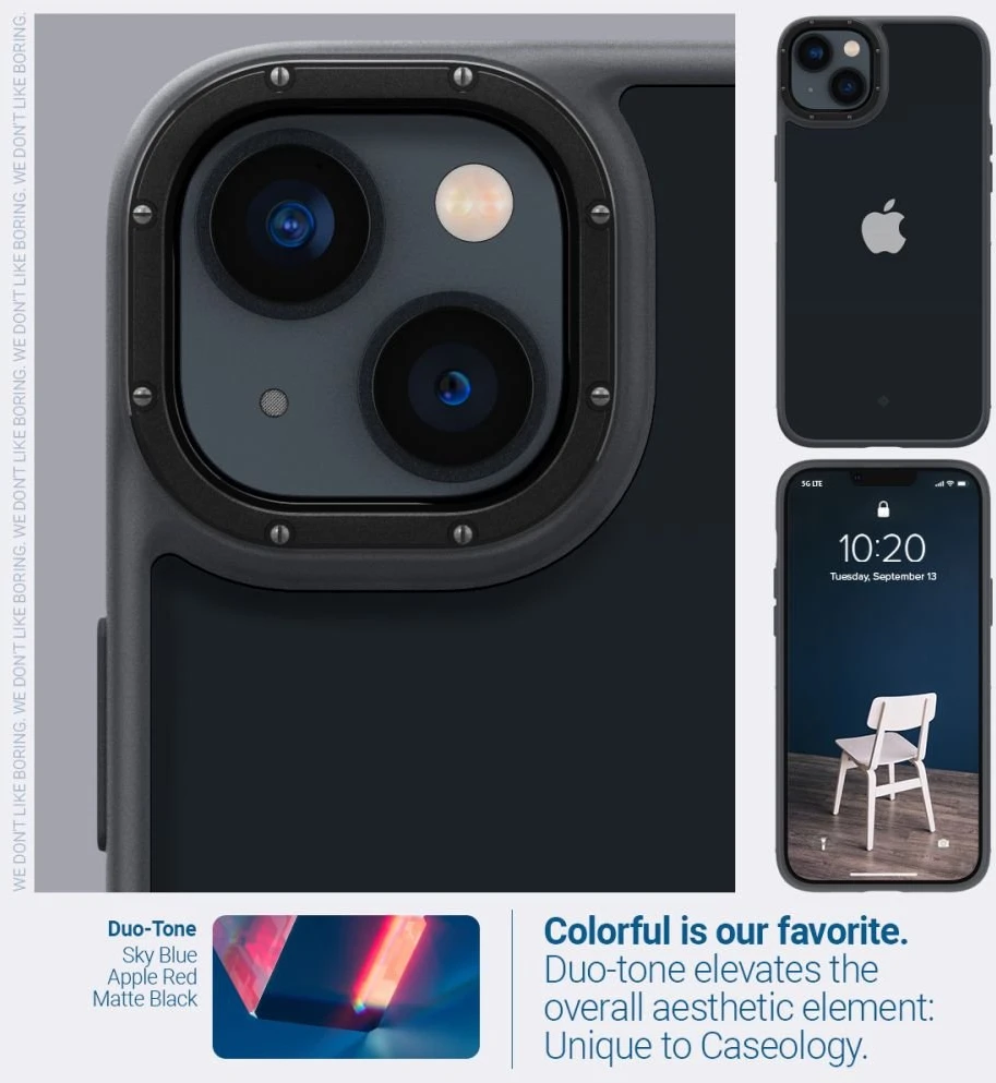 Telefono dėklas iPhone 14 Plus Caseology Skyfall, matinis juodas