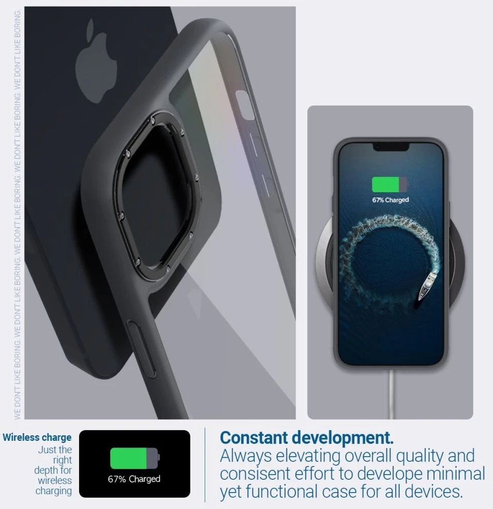 Telefono dėklas iPhone 14 Plus Caseology Skyfall, matinis juodas