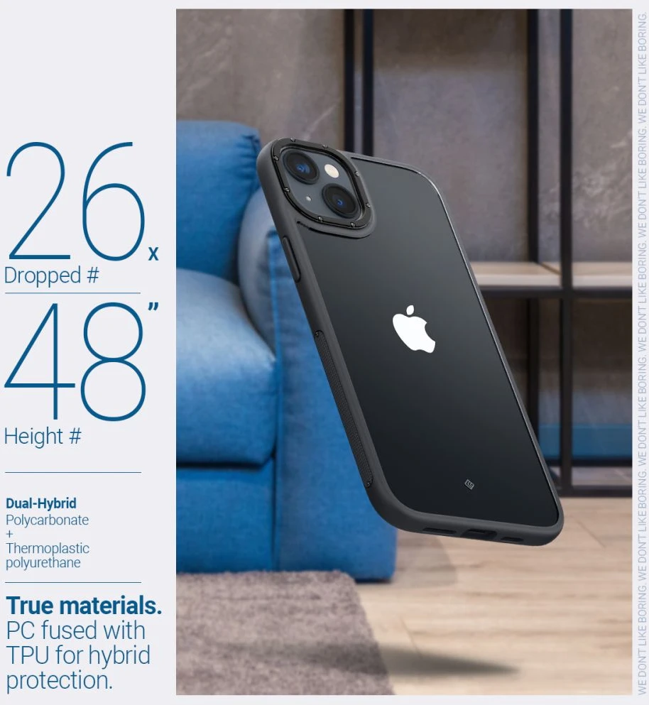 Telefono dėklas iPhone 14 Plus Caseology Skyfall, matinis juodas