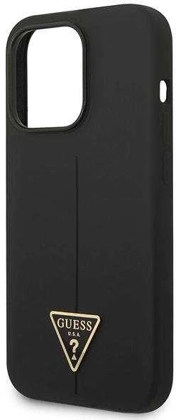 Guess GUHCP14LSLTGK Apple iPhone 14 Pro6,1" dėklas telefonui juodos spalvos hardcase Silicone Triangle