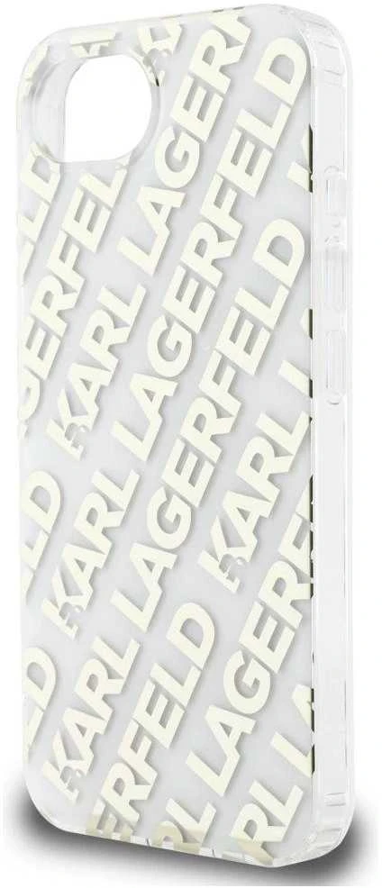 Karl Lagerfeld IML Repeat Logo iPhone 16e dėklas – auksinis