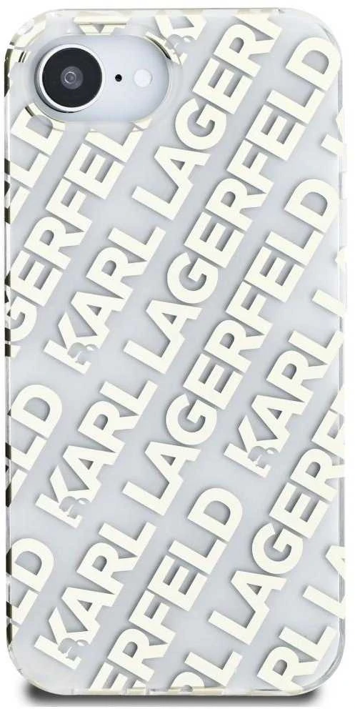 Karl Lagerfeld IML Repeat Logo iPhone 16e dėklas – auksinis