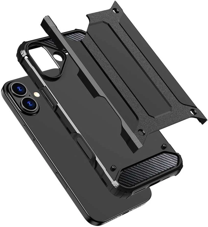 Hurtel Hybrid Armor Apple iPhone 16 – dėklas telefonui juodos spalvos