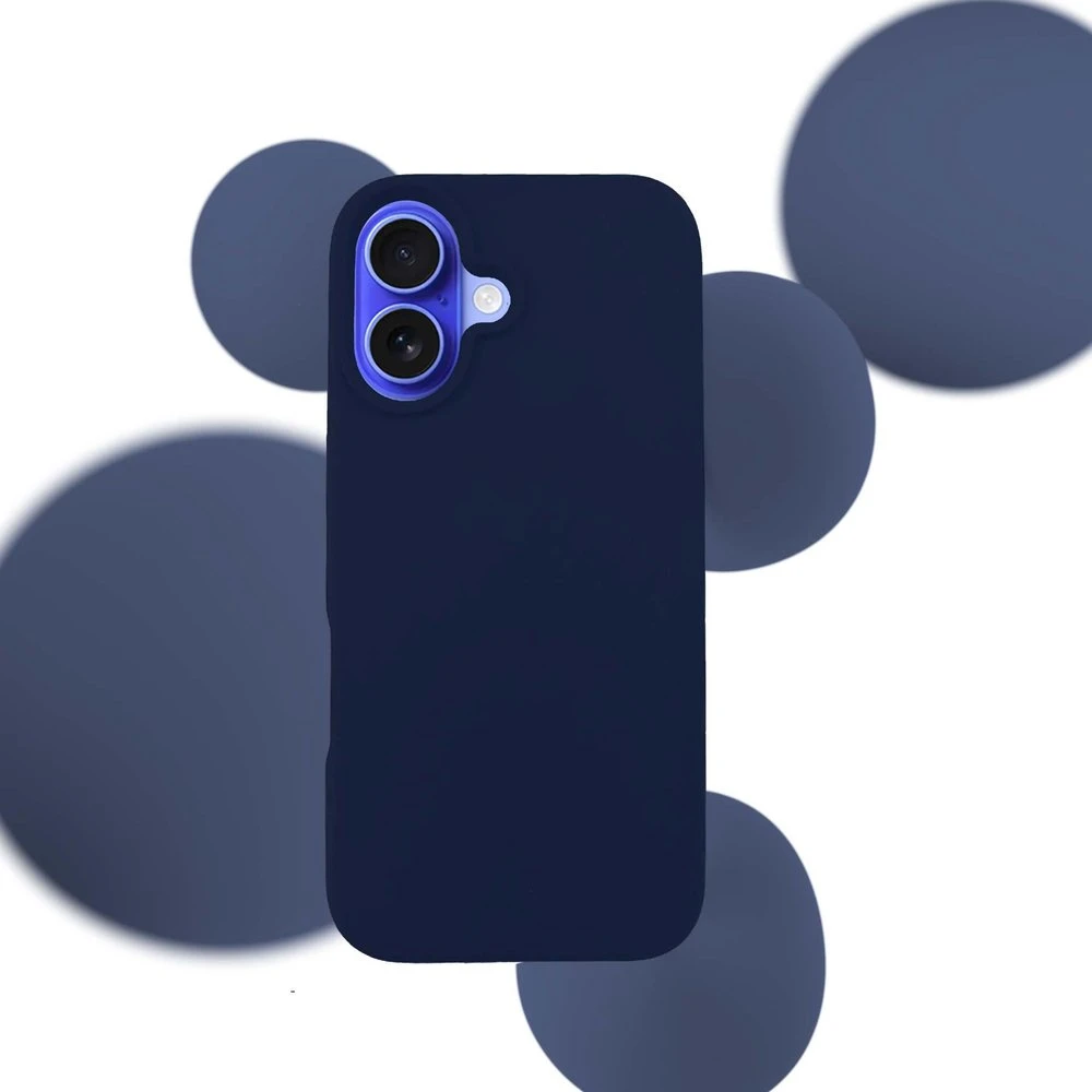 3MK silikoninis dėklas Apple iPhone 16 Plus 6.7" tamsiai mėlynas